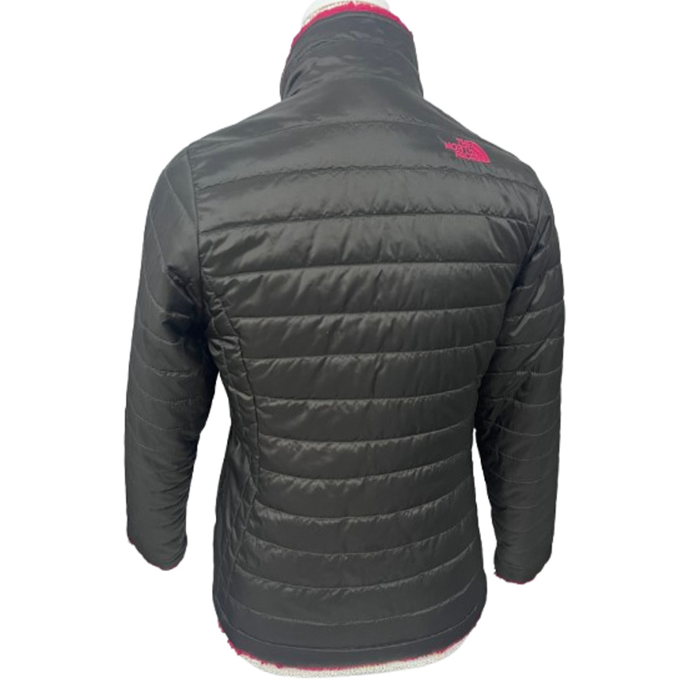 The North Face 2 in 1 Zip Up Puffer Faux Fur Reversible Jacket Womens Small Logo - Picture 2 of 12